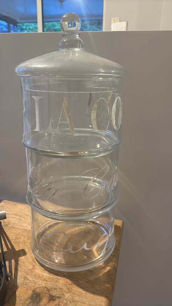Riviera Maison Grote Glazen Opbergpotten (ook medium/small), Ophalen, Zo goed als nieuw, Glas, Landelijk
