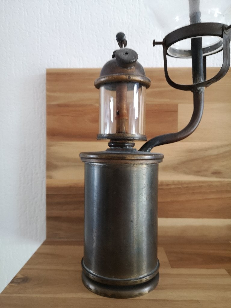 Carbid tafellamp antiek/vintage, Ophalen of Verzenden