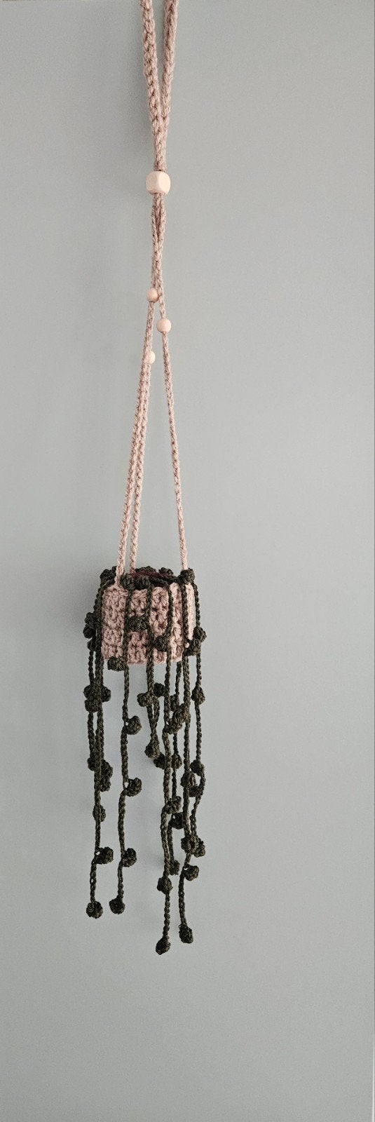 Gehaakt erwtjes hangplantje - Decoratieve plant, Huis en Inrichting, Meerkleurig, Overige stijlen, Nieuw, Ophalen of Verzenden