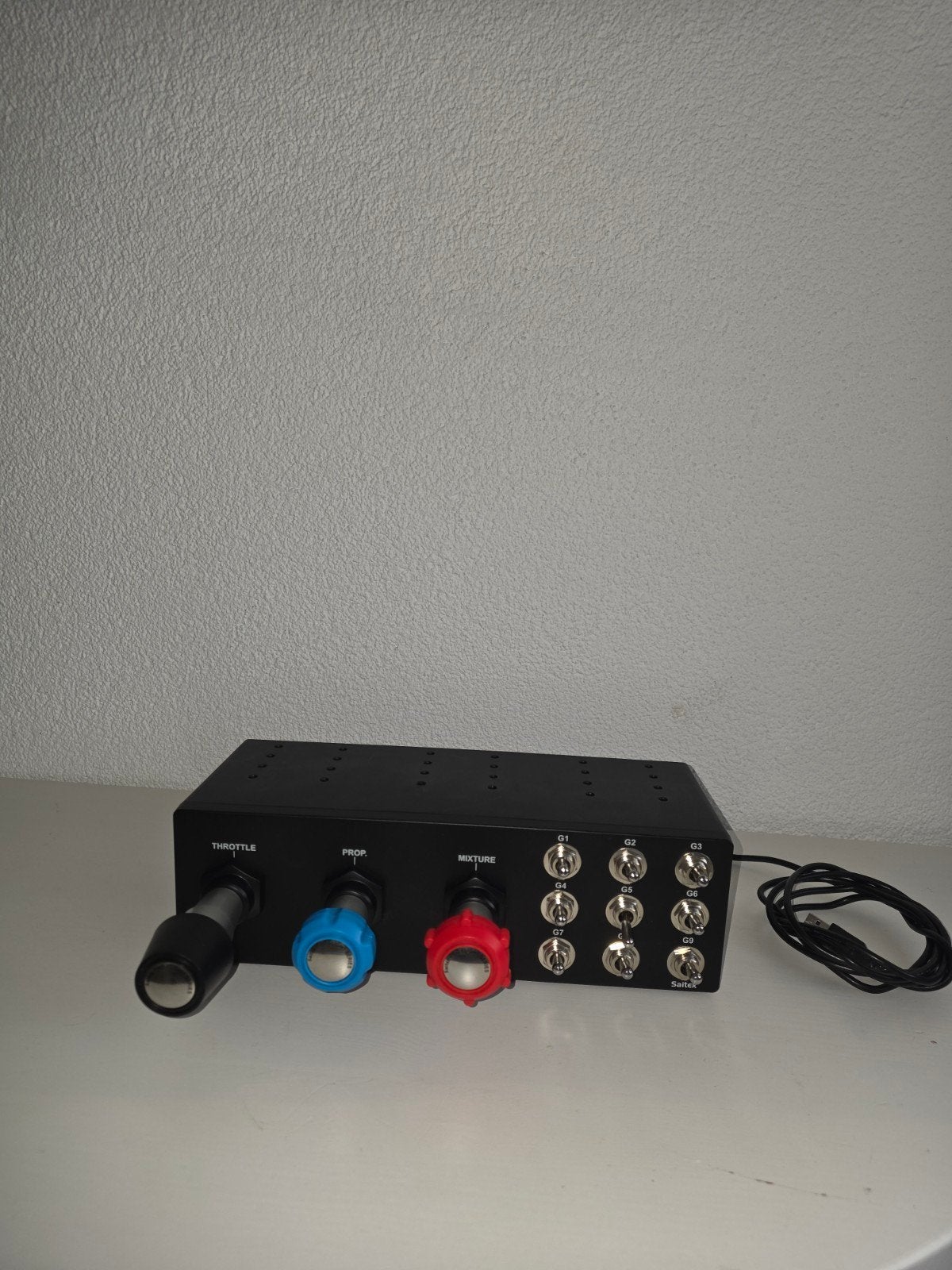 Saitek Pro Flight TPM System (Throttle, Prop, Mixture), Computers en Software, Joysticks, Ophalen of Verzenden, Gebruikt, Logitech Saitek
