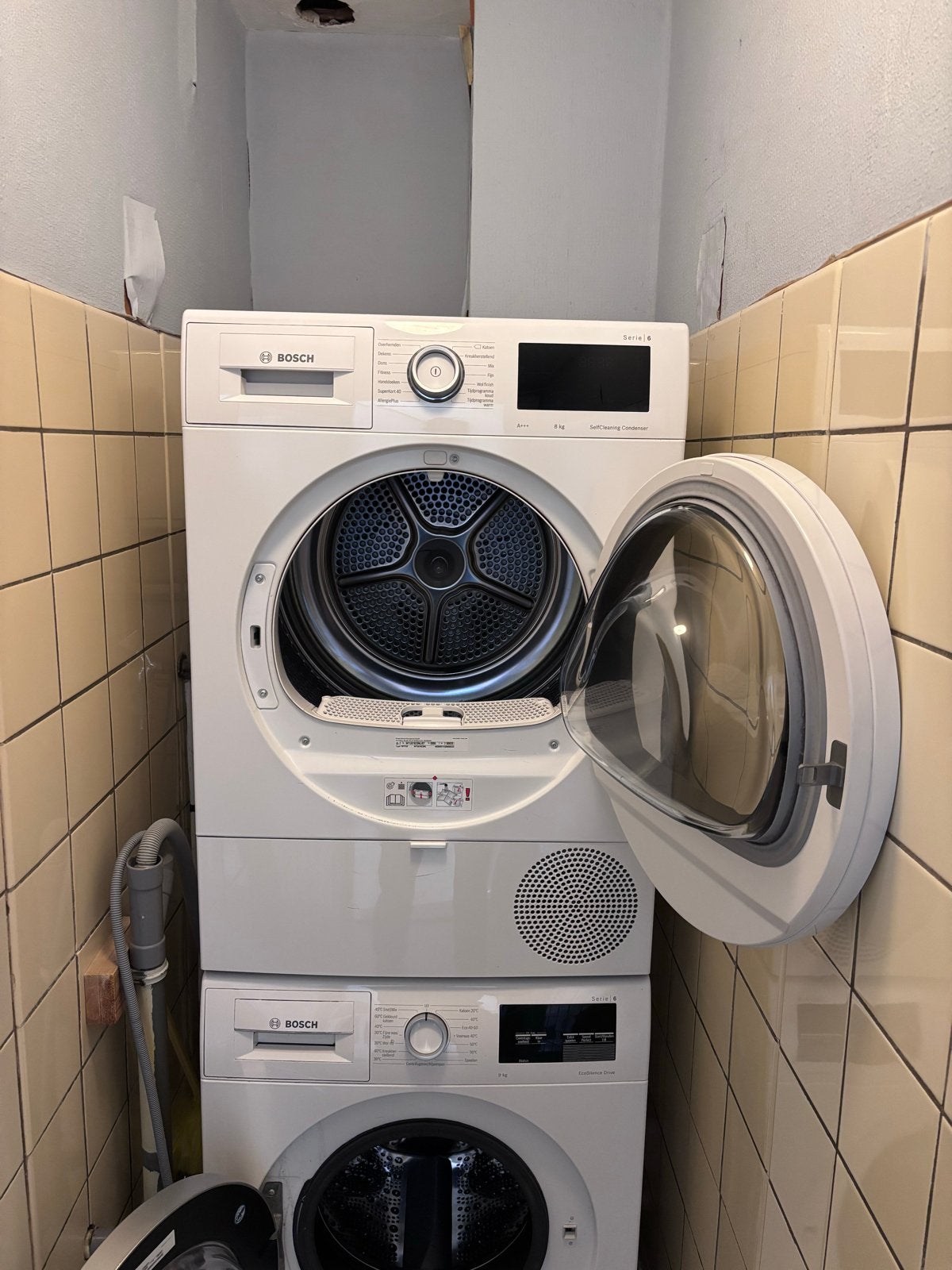 Bosch Serie | 6 WTU876C0NL Condensdroger - 8 kg, Witgoed en Apparatuur, Ophalen, Gebruikt, 8 tot 10 kg, 85 tot 90 cm