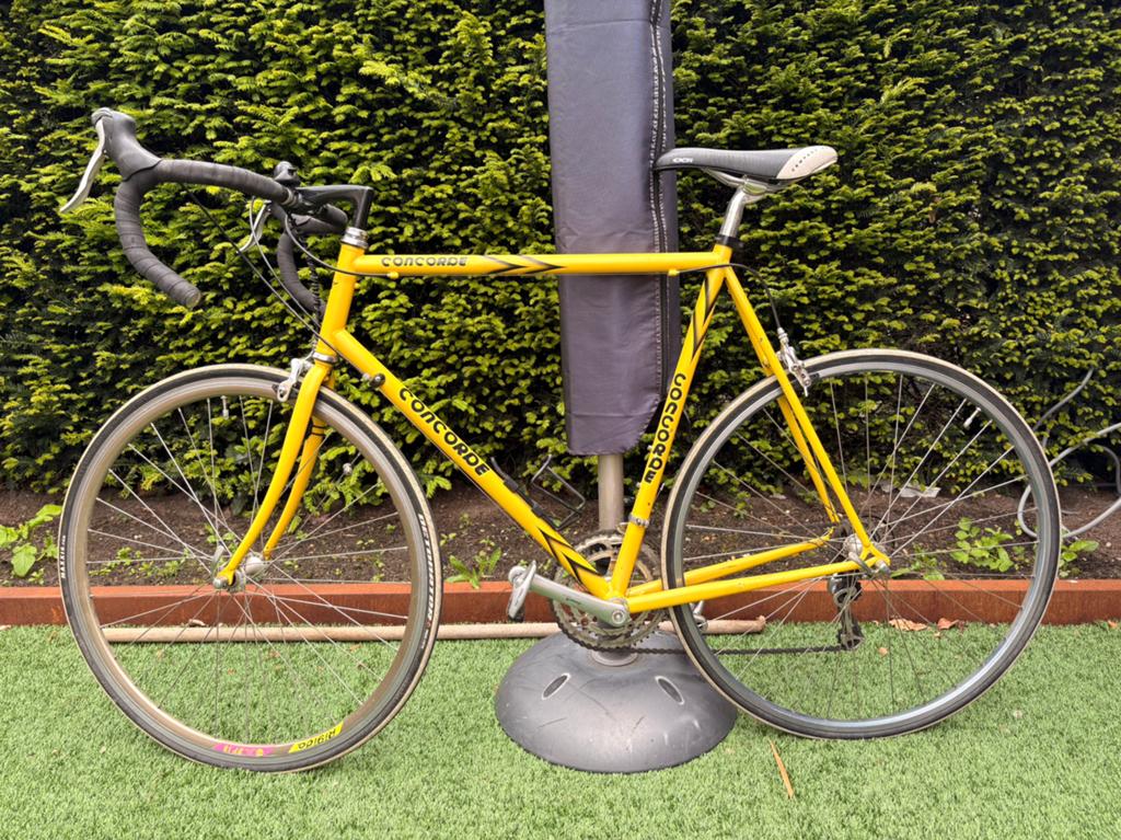 Concorde racefiets - Geel - Vintage, Fietsen en Brommers, 28 inch, Gebruikt, 53 tot 57 cm, Ophalen
