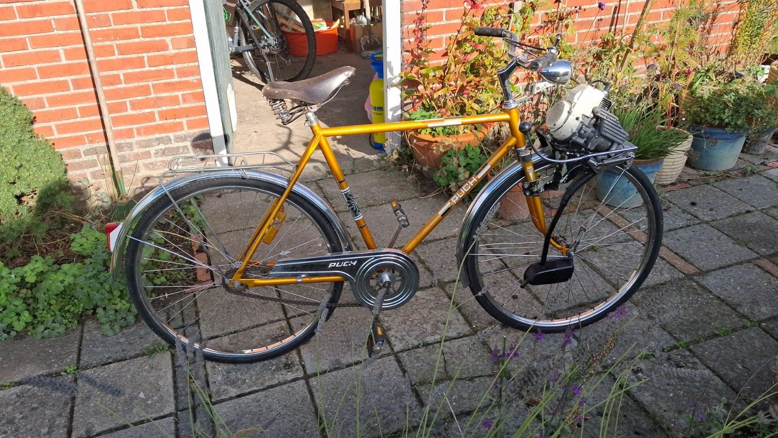 Puch Fiets met Hulpmotor - Unieke Klassieker, Fietsen en Brommers, Ophalen, Gebruikt, Maximaal 25 km/u, Overige modellen