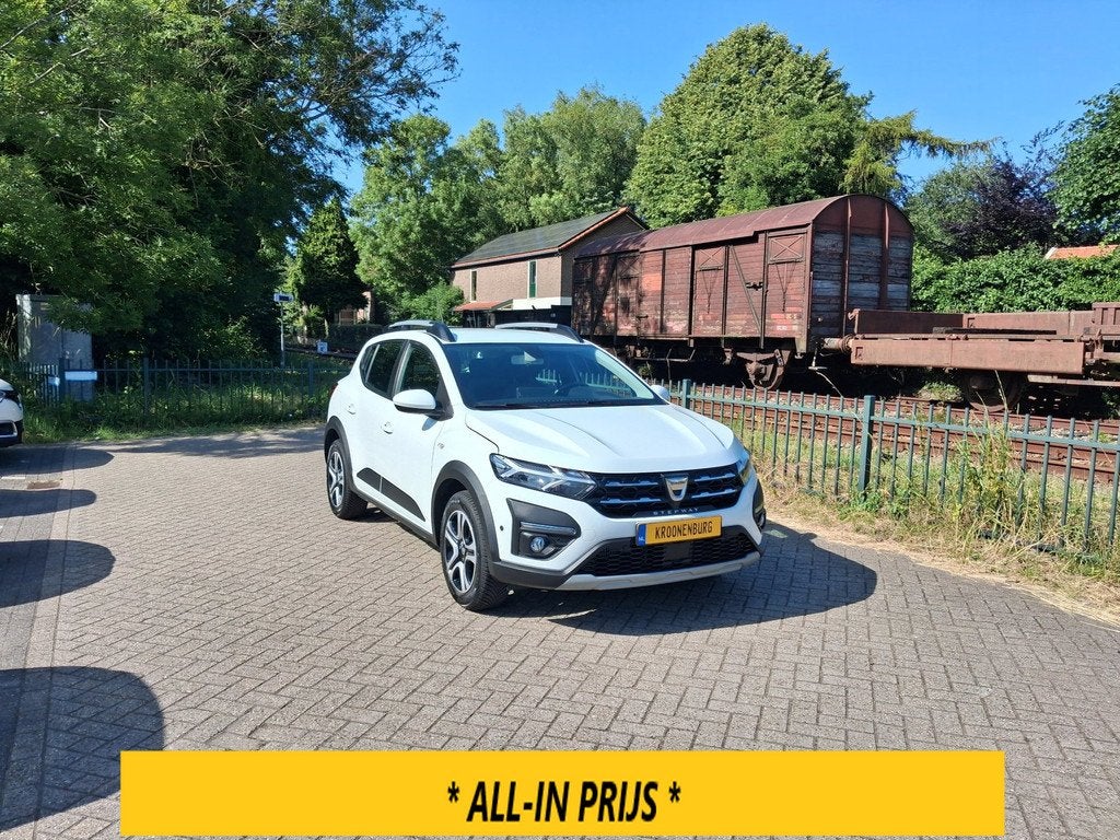 Dacia Sandero Stepway 1.0 TCe 90 Extreme AUTOMAAT 6123km als, Auto's, Dacia, 12 maanden, Stof, Wit, 91 pk