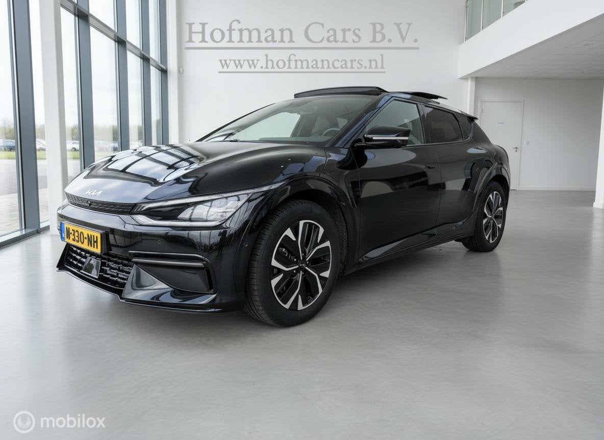 Kia EV6 GT-Line 77.4 kWh | Zwart | Trekhaak | Panoramadak |, Auto's, Automaat, 228 pk, Achterwielaandrijving, Gebruikt