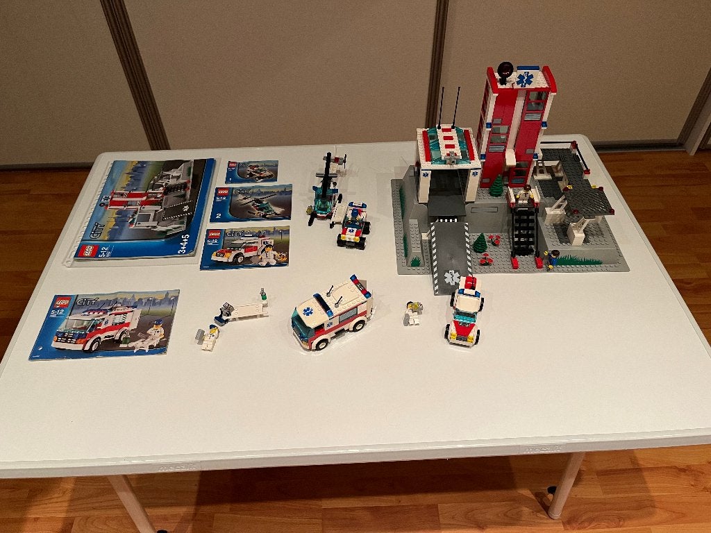 LEGO Ziekenhuis 7892 + 7902 + 7890, Ophalen, Gebruikt, Compleet, Lego
