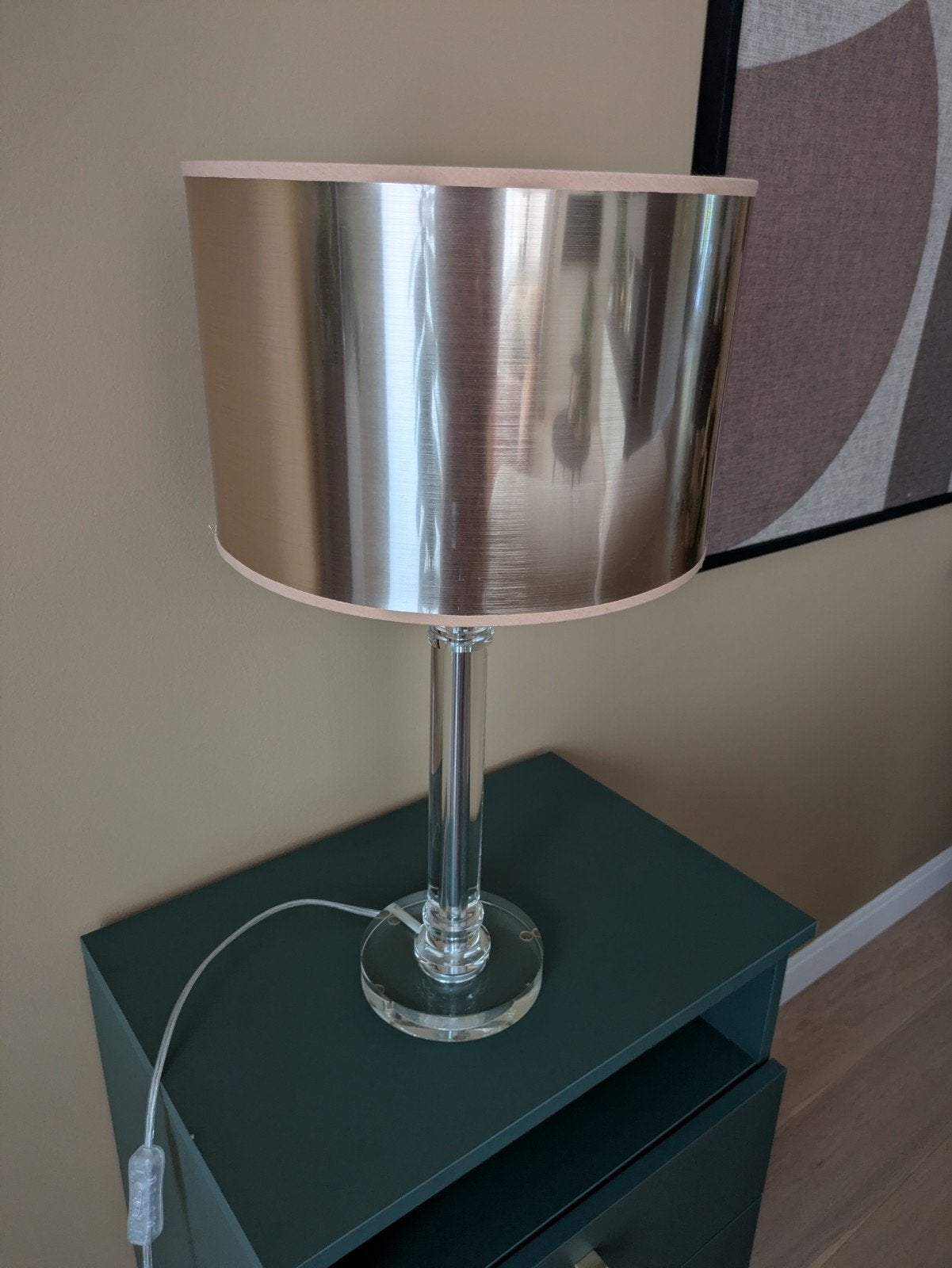 Leuke tafellamp, Huis en Inrichting, Lampen | Lampenkappen, Ophalen of Verzenden, Rond, 50 cm of meer