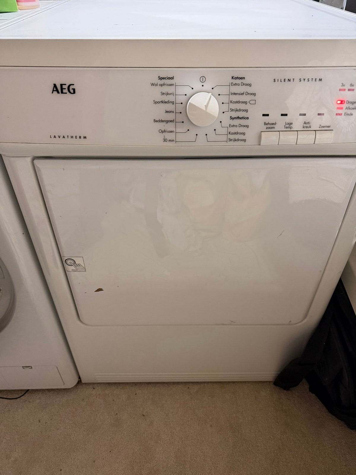 Goed werkende AEG Lavatherm droger, Witgoed en Apparatuur, Wasdrogers, Ophalen, 6 tot 8 kg, Gebruikt, Luchtafvoer