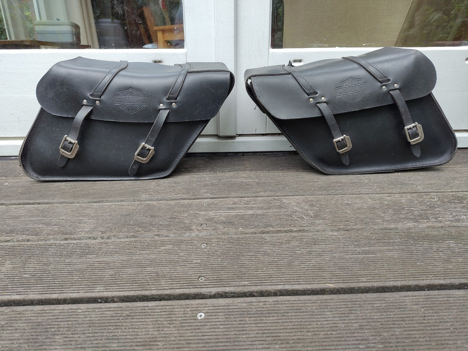 Originele dikke leren Harley Davidson tassen incl montagerek, Motoren, Accessoires | Koffers en Tassen, Ophalen of Verzenden, Nieuw