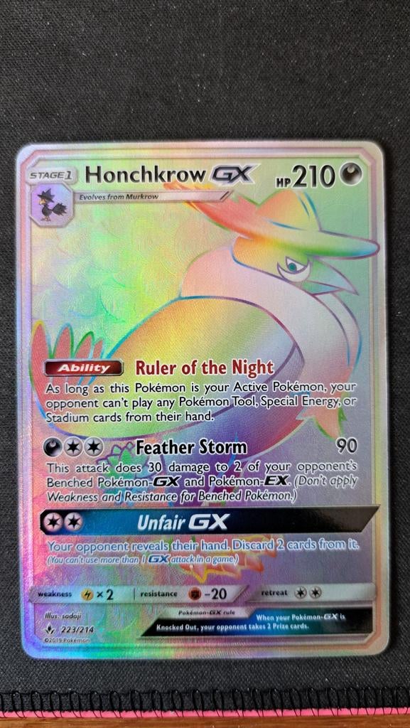 Honchcrow Gx Unbroken Bonds UNB 223 Pokémon, Verzenden, Nieuw, Losse kaart, Foil
