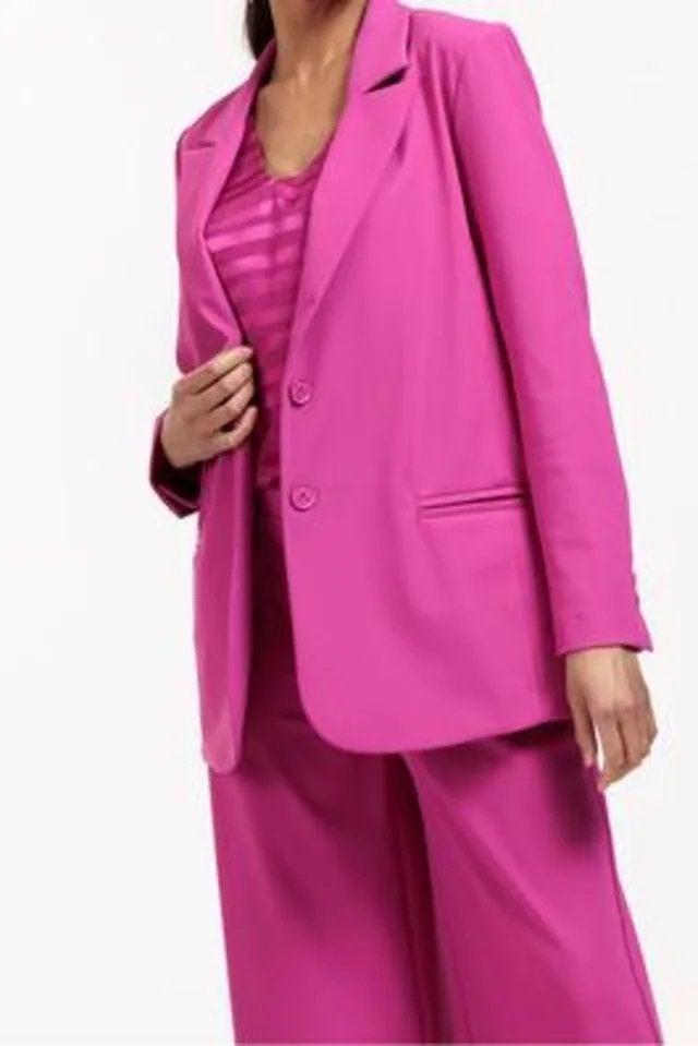 Studio Anneloes Sofia blazer New Fuschia bonded travelstof S, Ophalen of Verzenden, Zo goed als nieuw, Jasje, Roze