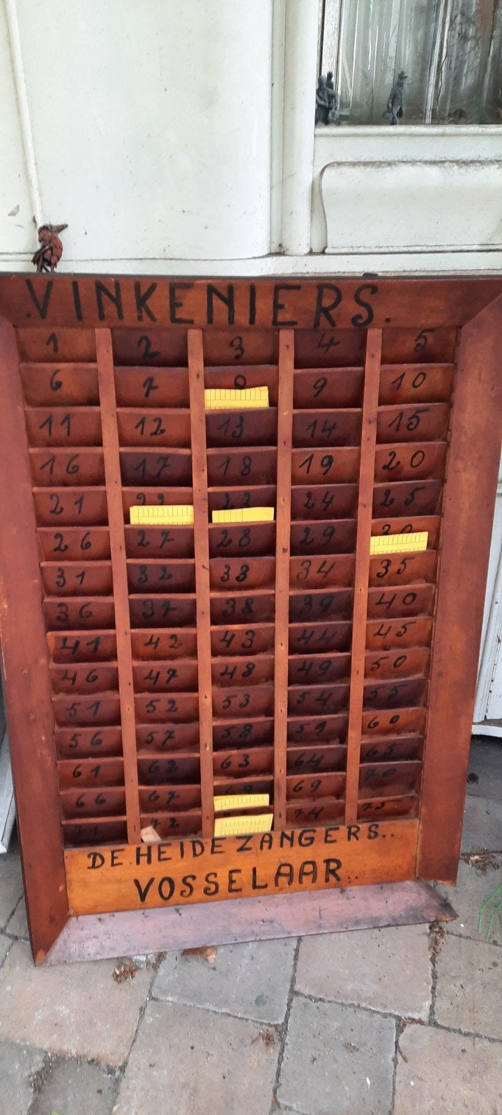 Antiek Vinkenzang Scorebord - De Heide Zangers Vosselaar, Antiek en Kunst, Ophalen