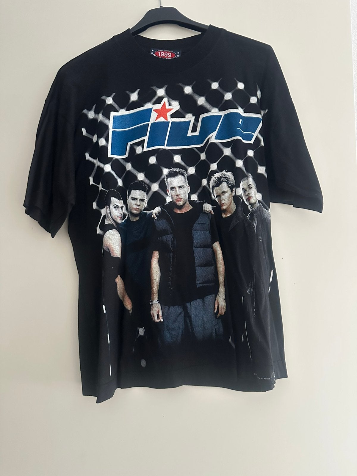 vintage shirt five, Ophalen of Verzenden, Zo goed als nieuw, Maat 52/54 (L), Zwart