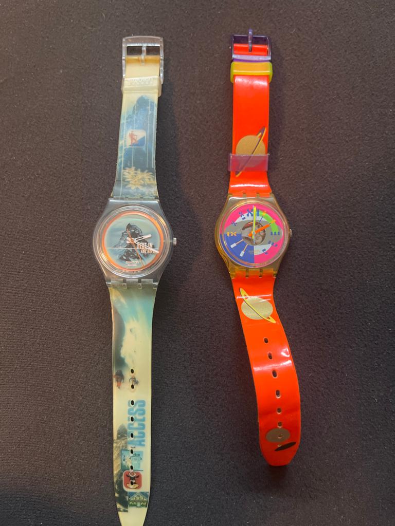 Vintage Swatch Horloges - 'Best in the Alps' & Kleurrijk, Verzenden, Overige materialen, Polshorloge, Overige merken