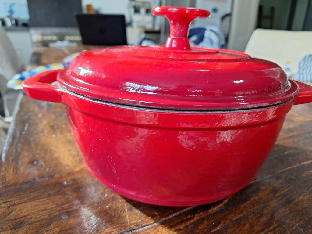 Gietijzeren braadpan doorsnede 21 cm, Huis en Inrichting, Geschikt voor inductie, Ophalen of Verzenden, Zo goed als nieuw, Overige merken