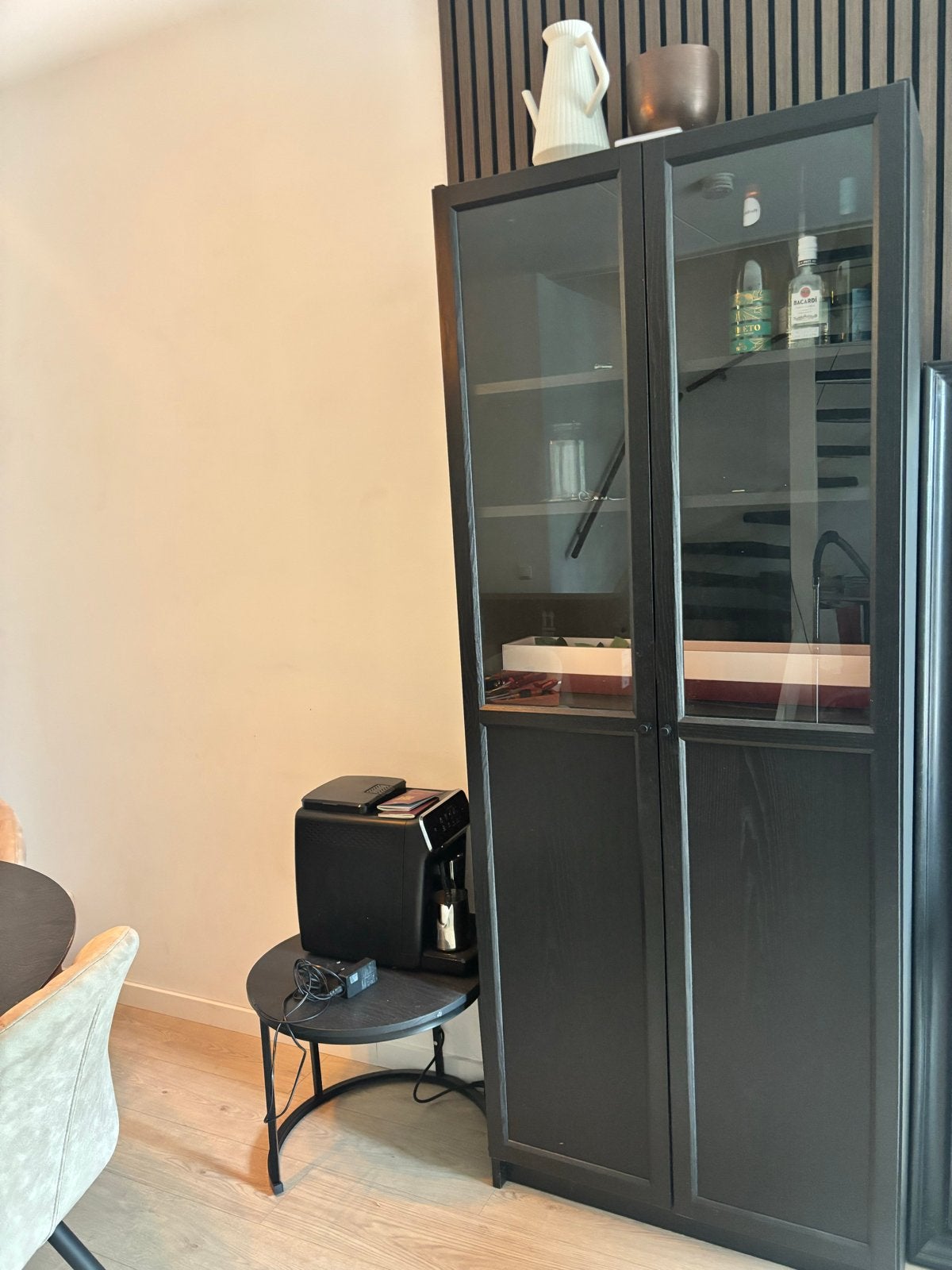 IKEA Billy kast met glazen deuren, zwart, Huis en Inrichting, Ophalen, Gebruikt, 200 cm of meer, 50 tot 100 cm