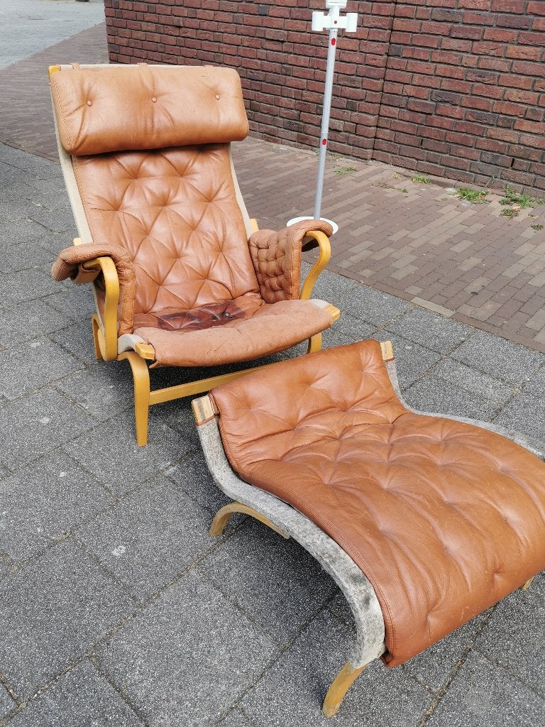 Bruno Mathsson Pernilla, Huis en Inrichting, Ophalen, Gebruikt, Leer, Minder dan 50 cm