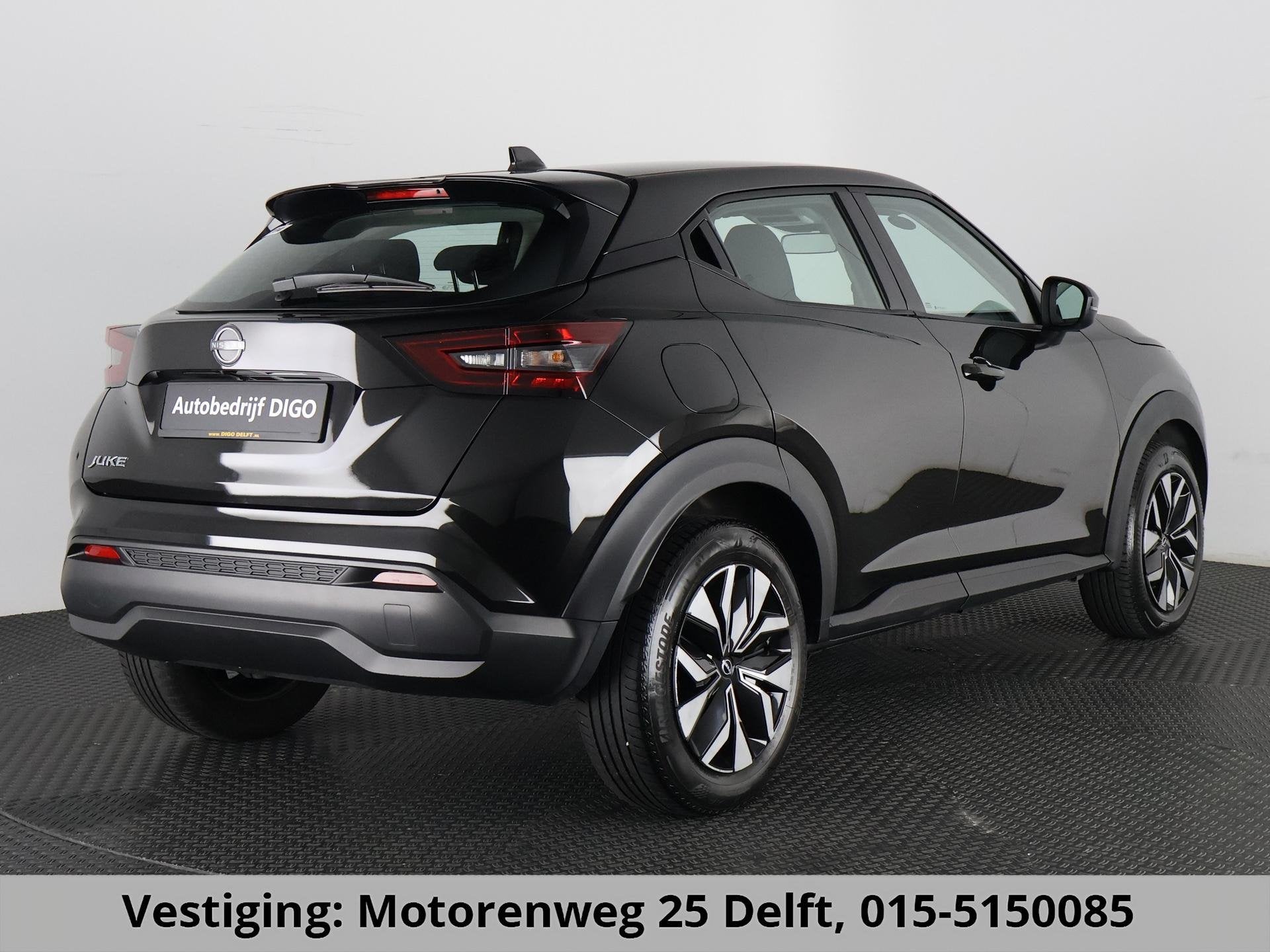 Nissan Juke DIG-T ACENTA CARPLAY NAVI GARANTIE TOT 04-2034!, Auto's, Voorwielaandrijving, Stof, Euro 6, Zwart