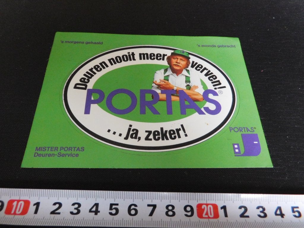 sticker PORTAS Deuren nooit meer verven !  *, Ophalen of Verzenden, Zo goed als nieuw