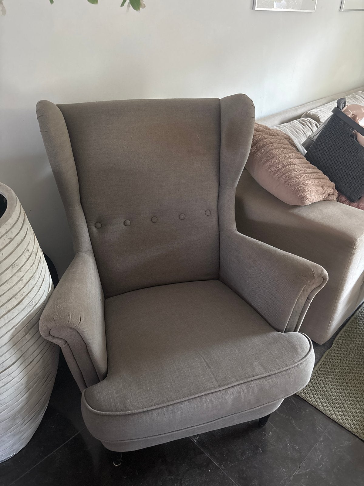 Ikea stoel grijs, Huis en Inrichting, Fauteuils, Ophalen, Gebruikt, 75 tot 100 cm, Stof
