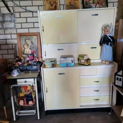 Kleine keukenkast jaren 50 of 60, Huis en Inrichting, Keuken | Keukenelementen, Ophalen, Gebruikt, 50 tot 100 cm, 25 tot 50 cm