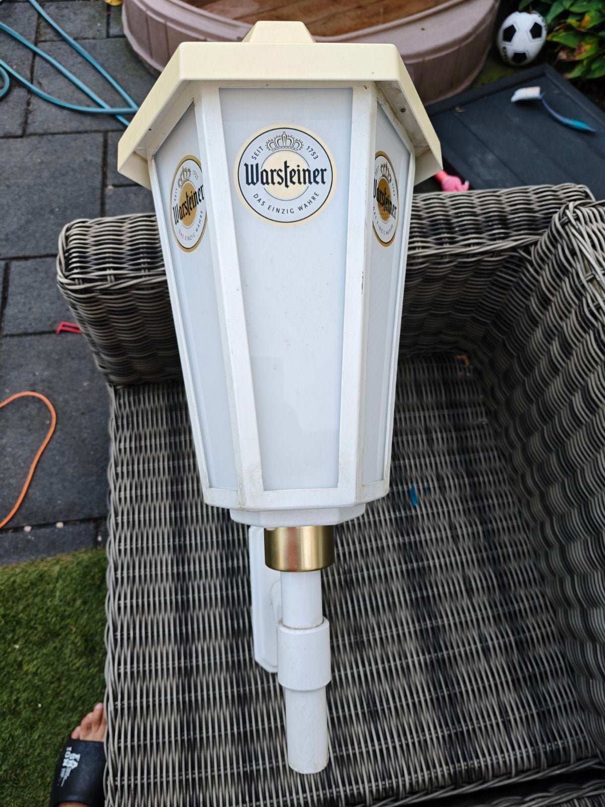 2 vintage Warsteiner lampen, Ophalen of Verzenden, Gebruikt, Overige typen, Overige merken