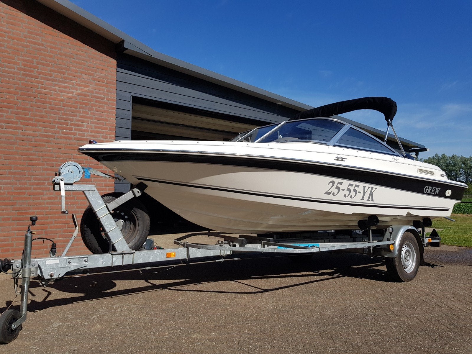 GREW 174 GR Speedboot met Evinrude E-TEC 75pk en trailer, Ophalen, Gebruikt, 75 pk, 2 m