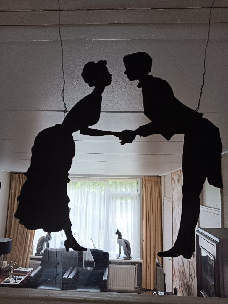 Art Deco metalen raamhanger, Ophalen of Verzenden