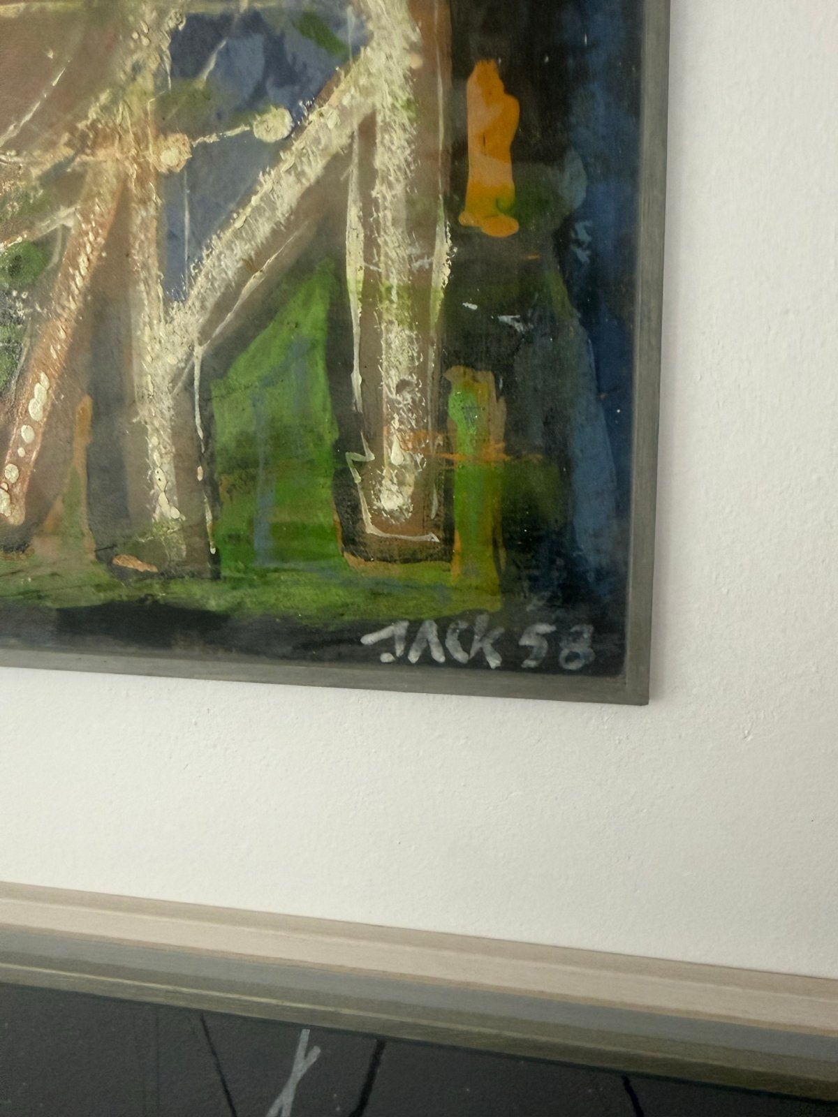 Abstract Schilderij 'JACK 58' - Uniek Kunstwerk, Ophalen, Abstract, Overige materialen, Gesigneerd