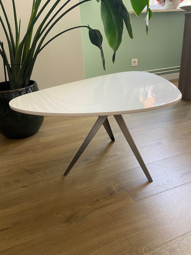 Salontafel/bijzettafel, Ophalen, Minder dan 45 cm, Gebruikt, Metaal of Aluminium