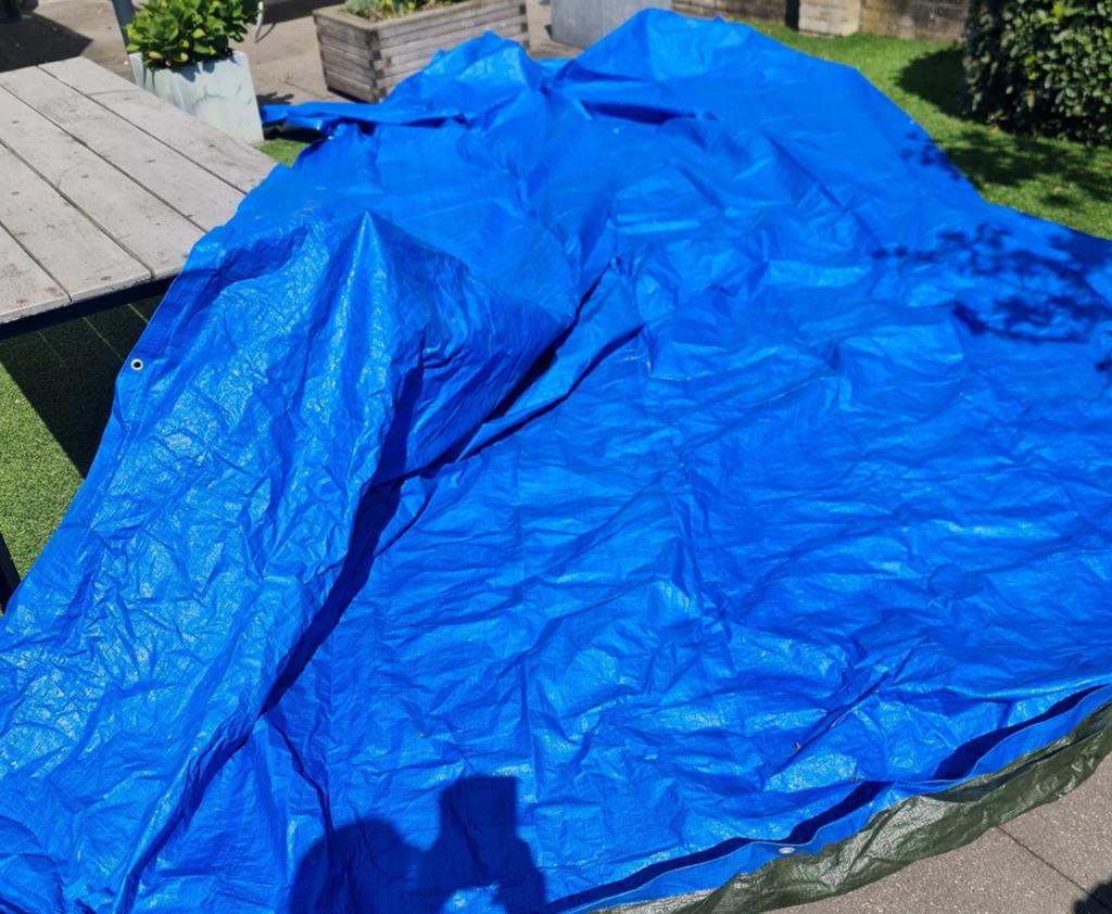 Afdekzeil 5x4 mtr, Ophalen of Verzenden, Gebruikt, 15 m² of meer, Zeil
