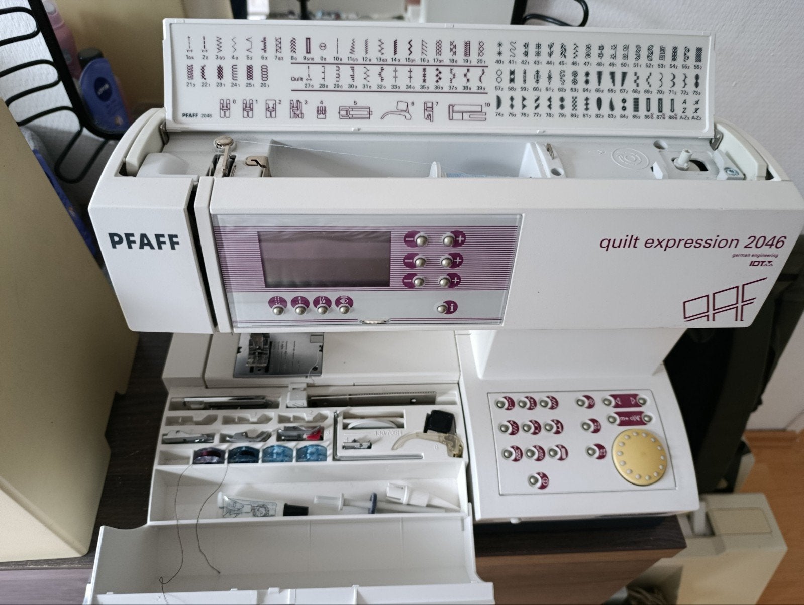 Pfaff Quilt Expression 2046 Naaimachine met IDT, Ophalen of Verzenden, Gebruikt, Naaimachine, Pfaff