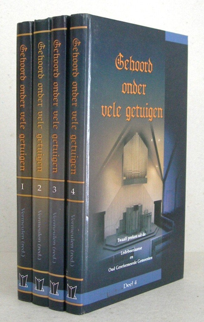 J.M. Vermeulen: Gehoord onder vele getuigen (4 delen compl.), Christendom | Protestants, Ophalen of Verzenden, Gelezen, J.M. Vermeulen