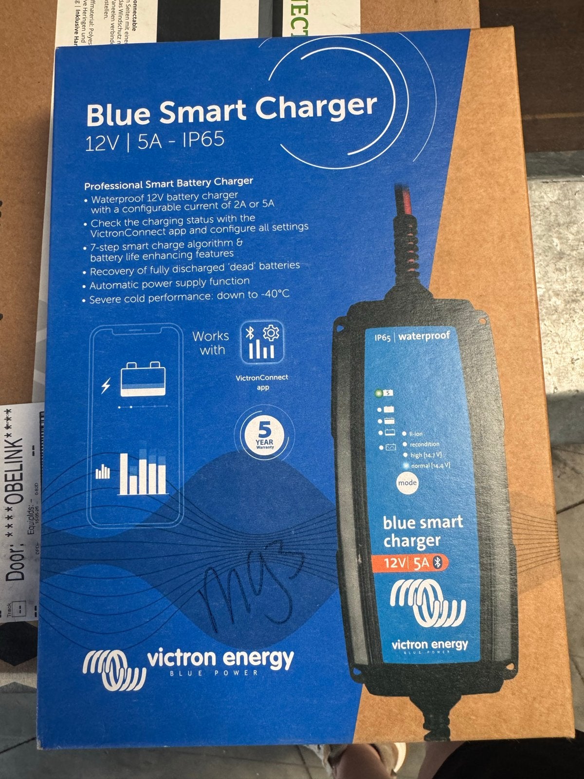 Victron Energy Blue Smart Charger 12V 5A IP65 Acculader, O, O, O, Nieuw