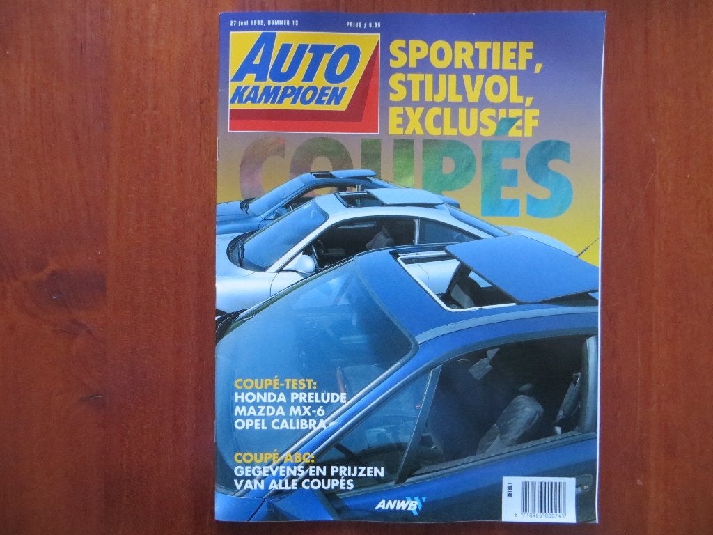 Autokampioen 13 1992 Opel Calibra, Prelude, MX-6, Topolino, Ophalen of Verzenden, Nieuw, Opel