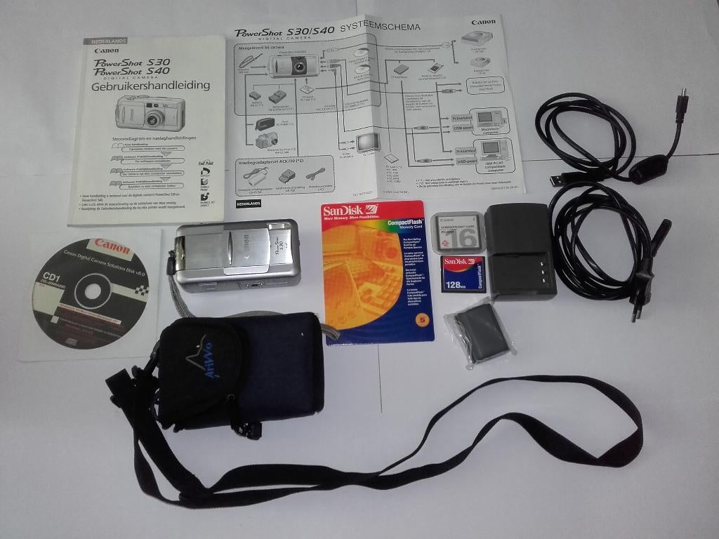 CANON POWERSHOT S30 COMPLEET IN DOOS, Verzenden, Canon, Compact, Zo goed als nieuw