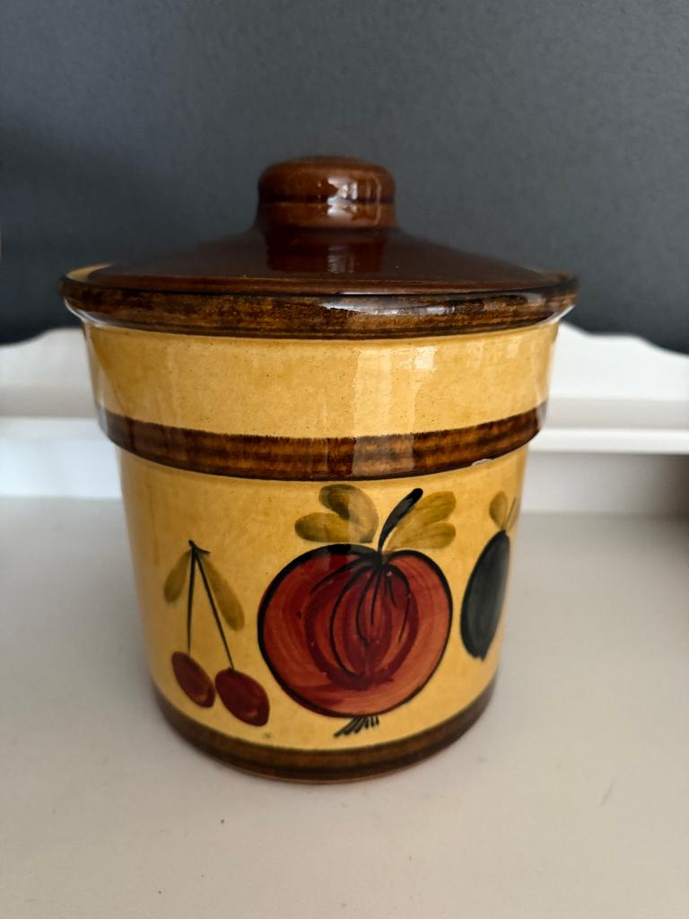 Vintage Rumtopf aardewerk rumpot (fruitdecoratie)  pot, Ophalen of Verzenden
