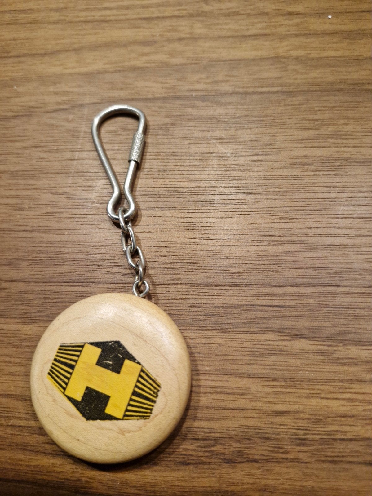 541 Vintage Houten Sleutelhanger met Letter 'H', Ophalen of Verzenden