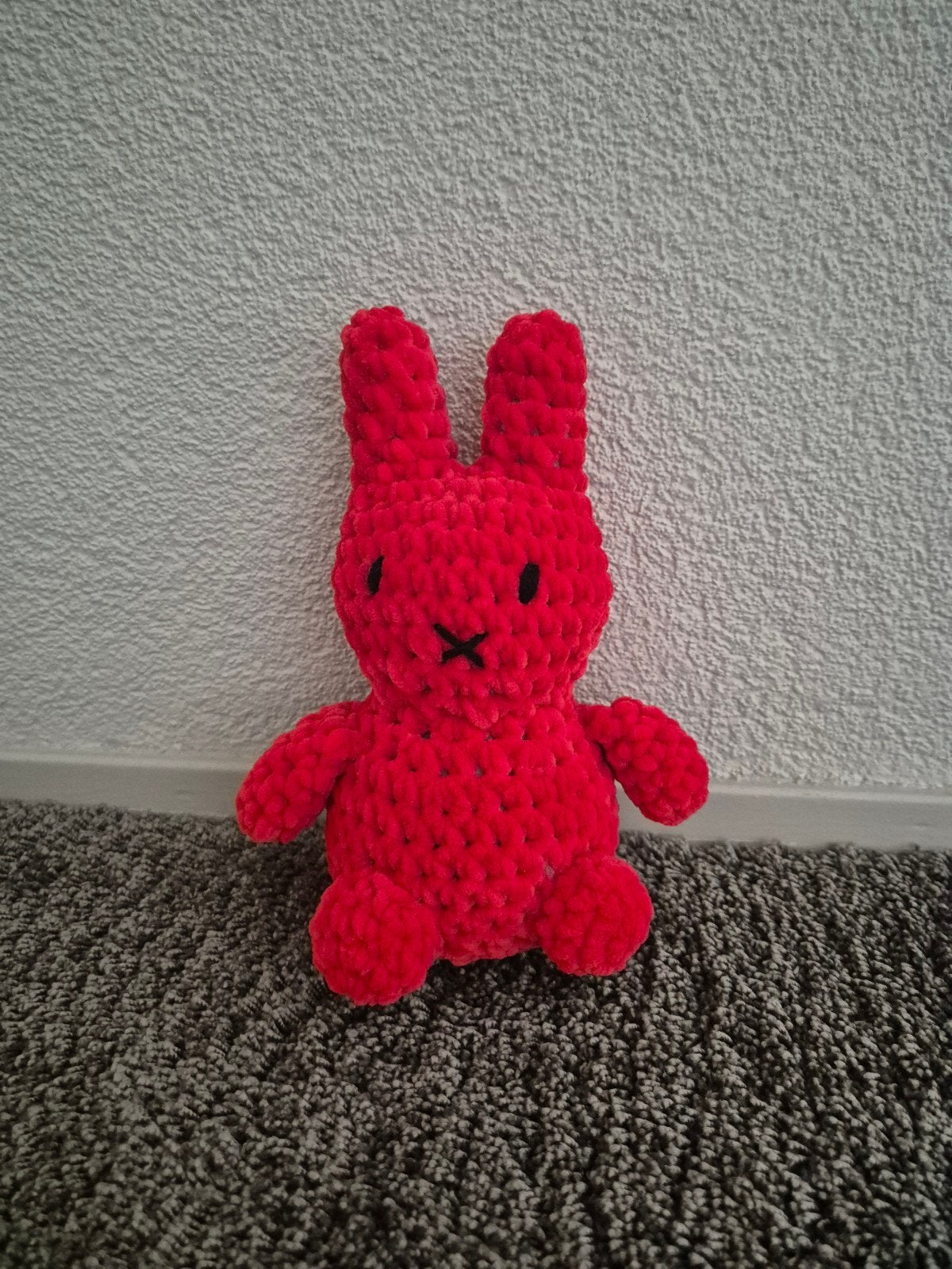 Gehaakte nijntje / miffy Rood, Handgemaakt, Nijntje, Ophalen of Verzenden, Middelgroot (20 tot 80 cm)