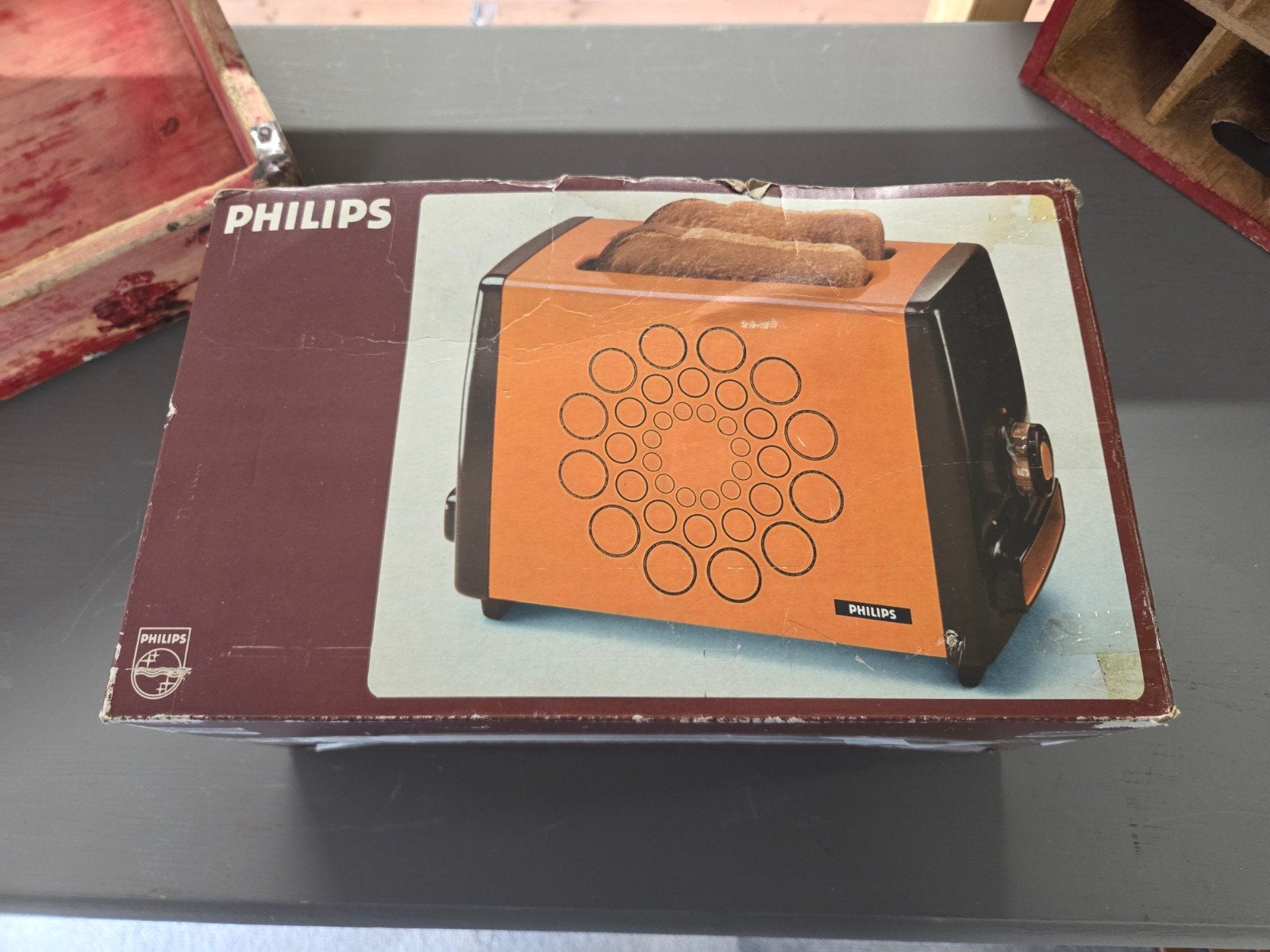 Vintage Retro Philips broodrooster toast rooster, Ophalen, Gebruikt