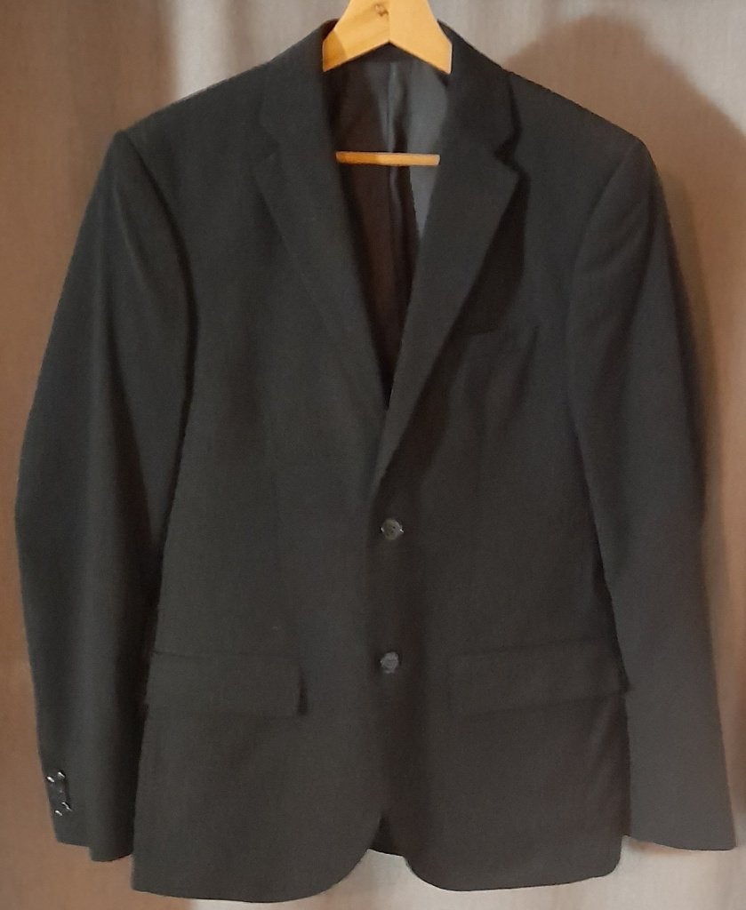 H&M Slim Fit Colbert Zwart Maat S, Kleding | Heren, Kostuums en Colberts, Zwart, Ophalen of Verzenden, Zo goed als nieuw, H&M