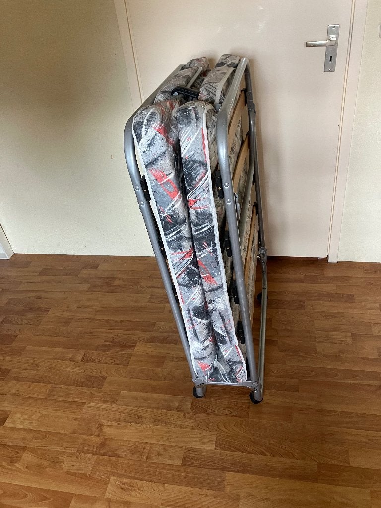 klapbed, Ophalen, Eenpersoons, Bruin, 190 cm of minder