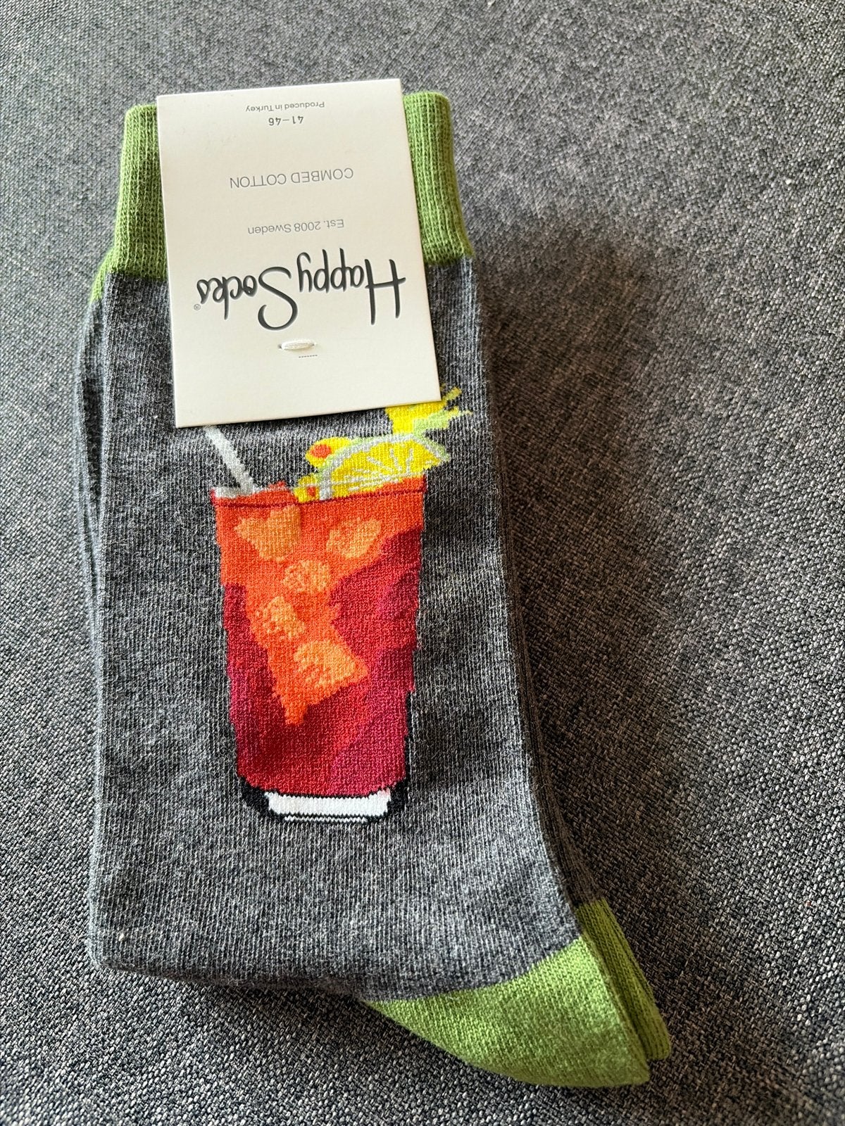 Happy Socks met cocktailprint - Maat 41-46, Verzenden, Nieuw, Maat 43 t/m 46, Overige kleuren