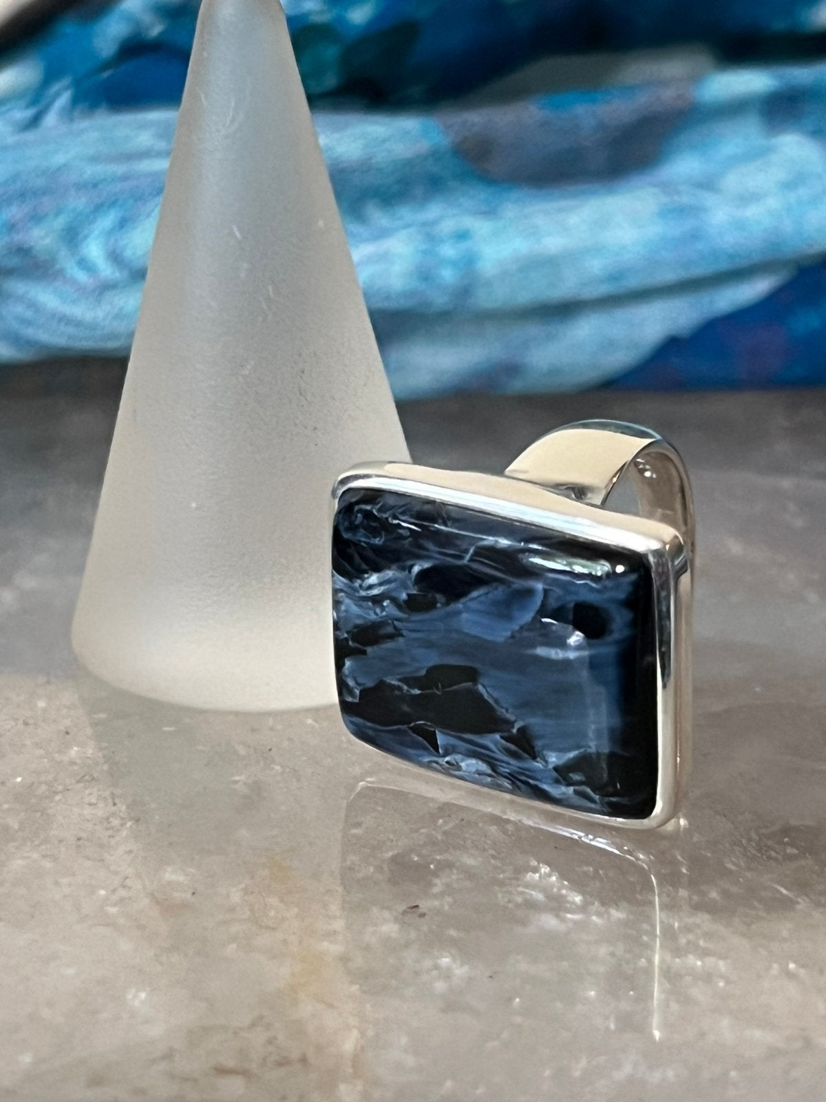 Pietersiet beschermt intuïtie blokkades loslaten magie uniek, Sieraden, Tassen en Uiterlijk, Ringen, Blauw, Nieuw, Ophalen of Verzenden