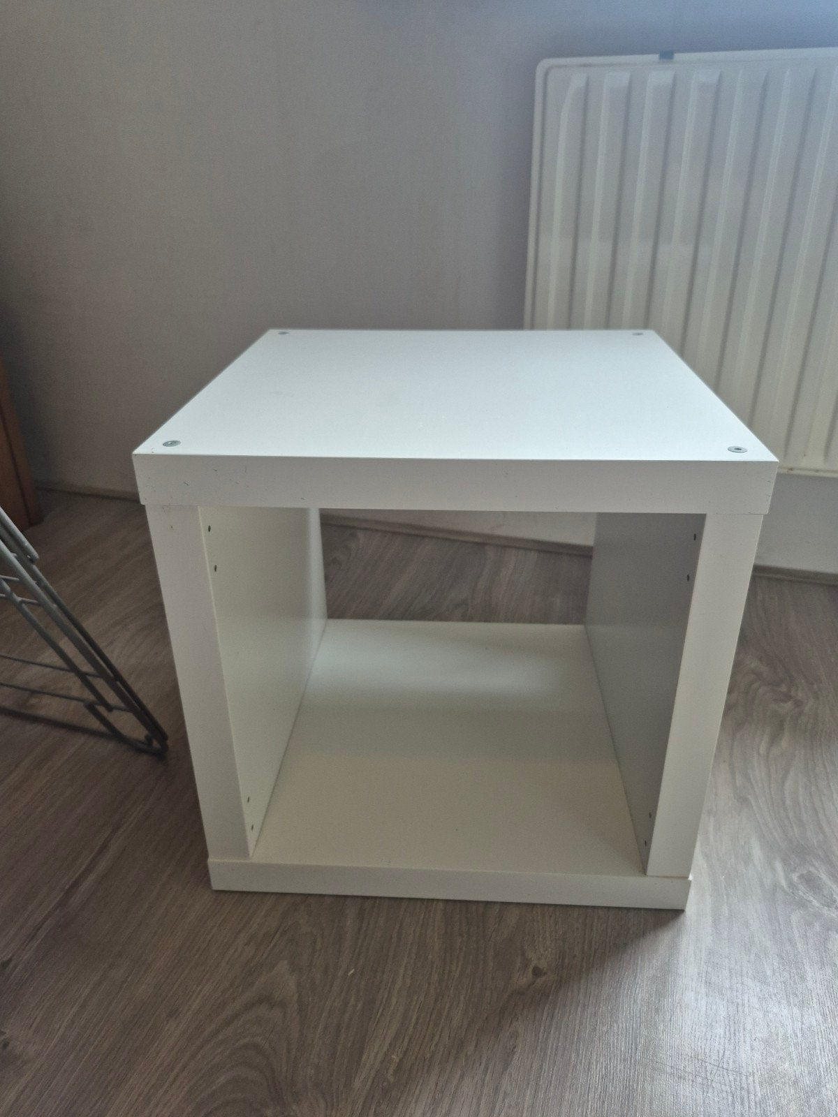 een witte IKEA KALLAX open kast (1-vaks kubusmeubel), Ophalen