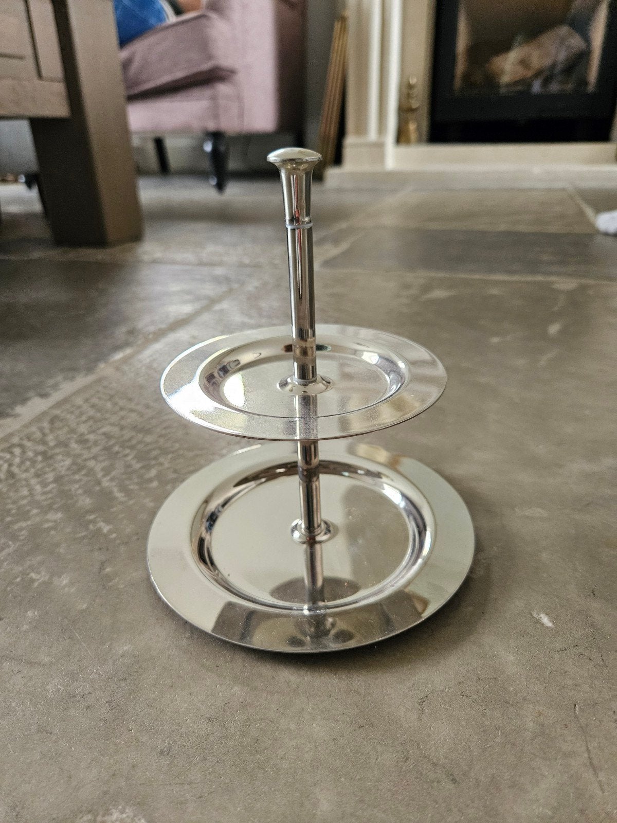 Etagere zilver, Ophalen