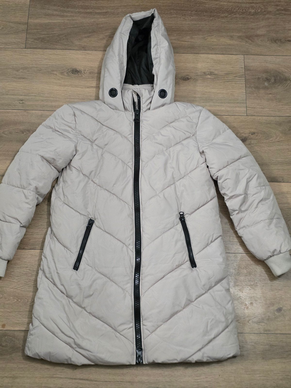 JDY Dames Winterjas Maat M, Maat 38/40 (M), Beige, Ophalen of Verzenden, Zo goed als nieuw