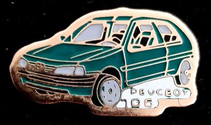 Peugeot 106 pin- groen gelakt, Verzenden, Nieuw, Transport, Speldje of Pin