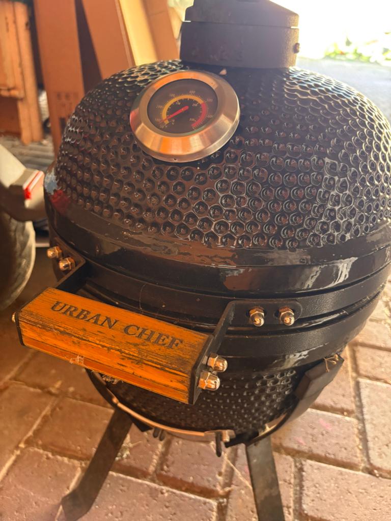 Mini Urban Chef Kamado BBQ met hoes, Tuin en Terras, Ophalen of Verzenden, Gebruikt, Met accessoires