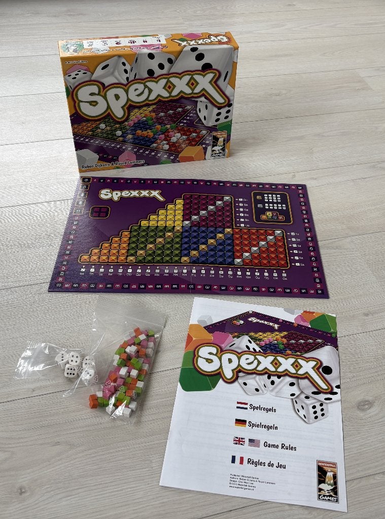 Spexxx dobbelspel, Een of twee spelers, Ophalen, Zo goed als nieuw, Waterfall Games